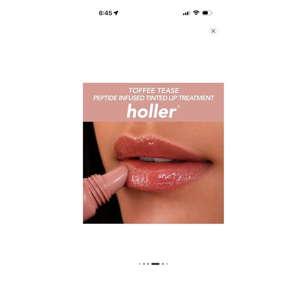 Holler Peptide Plump Up Tinted Lip Treatment Toffee Tease Ghost Keychain 10ml